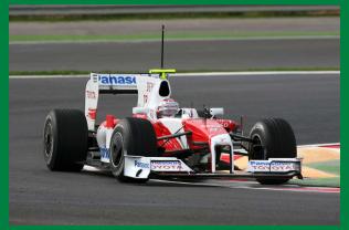 Jarno Trulli under test med den nye Toyota TF109 i Portugal.