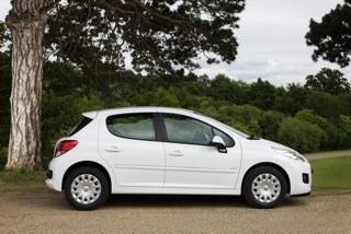 Peugeot 207 99g, som med en tilsætning af 30 % DAKA biodiesel kun udleder 74 g CO2 pr. km.