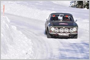 Bent Mikkelsen og Jens Gandrup har kørt deres Alfa Romeo op i top 100 inden det sidste døgn i Rallye Monte-Carlo Historique.