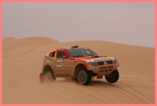 Mitsubishi: Den 8-dobbelte Dakar-vinder, Mitsubishis Stephane Peterhansel, brugte al sin ørken erfaring under fredagens 7. etape af Dakar rallyet, avancerede to placeringer og ligger nu på en samlet tredjeplads.