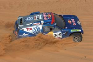 VW: Amerikaneren Mark Miller i VW Race Touareg bevarede sin sjetteplads i Dakar-rallyet efter tirsdagens 400 km loop.