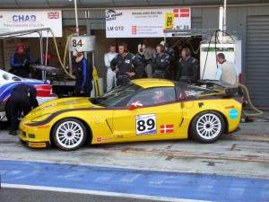 Fra pitten: Det danske Corvette-team forbereder deres Corvette Z06 GT2 på Monza-banen