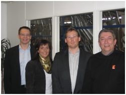 Fra venstre ses Thomas Jensen, Marlene Lis Olsen, Michael Holm Jensen og Peter Montell. 